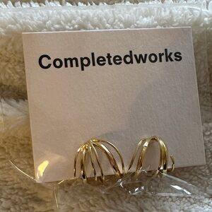 Completedworks Gold Wire Hoop Earrings